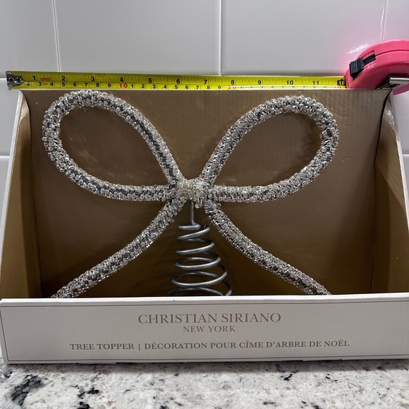 Christian Siriano Viral Silver Bow Tree Topper - Picture 4 of 4